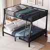 Streamdale Full XL Over Queen Metal Bunk Bed with Ladder and Slats Support for Adults Teens, Black - 2 of 4