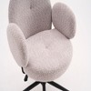 TopComfy Task and Office Chairs Ergonomic Curved Backrest Armrests Boucle Fabric 360 Swivel Adjustable Height For Home Office, Gray, 15.1"*22.2"*22.8" - 2 of 4