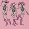 Rerun Island Women Dancing Skeletons Pink Hats Boots Short Sleeve Graphic Cotton Baby Tee - 2 of 4