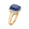 Ross-Simons 7.10 Carat Sapphire and .16 ct. t.w. Diamond Ring in 14kt Yellow Gold - 3 of 4