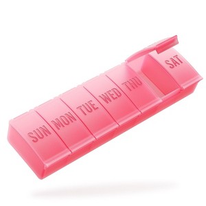 Barhon Pill Organizer Large, Weekly Medicine Pill Organizers, 7 Day Pills Box Case Travel for Big Vitamin Supplements Fish Oil - 1 of 4