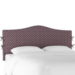 King Lindsey Slipcover Headboard Plum Floral - Cloth & Co., Purple Floral