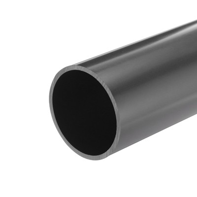 Unique Bargains Water Plumb DIY Crafts High Impact Rigid Round Pipes 8" Length ID 2.24" OD 2.48" Dark Grey