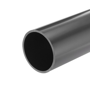 Unique Bargains Water Plumb DIY Crafts High Impact Rigid Round Pipes 8" Length ID 2.24" OD 2.48" Dark Grey - 1 of 4