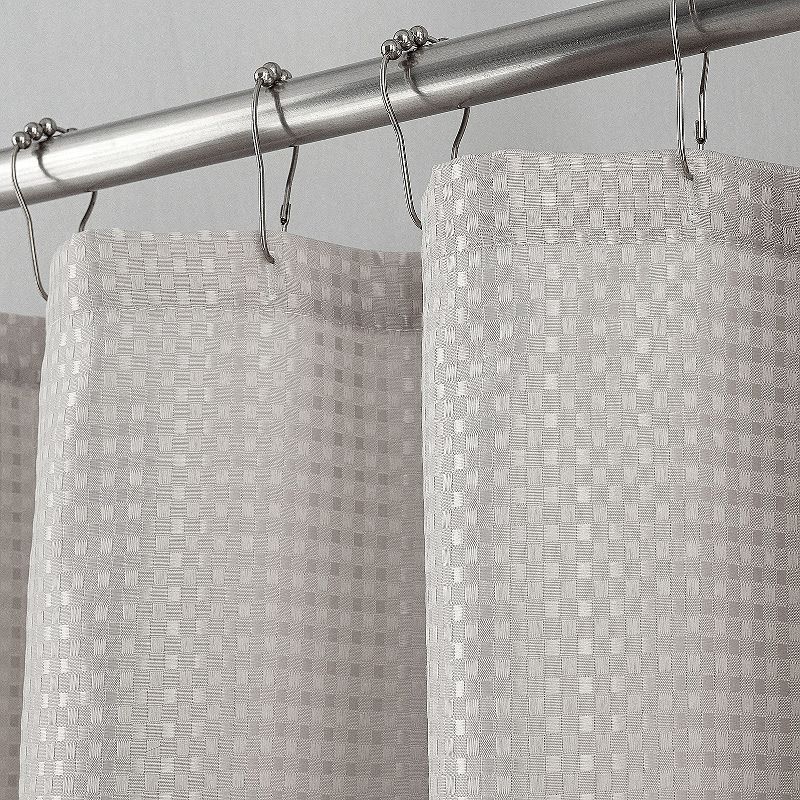 Kate Aurora Giselle Square Textured Spa Retreat Fabric Shower Curtain - Standard Size, 4 of 5