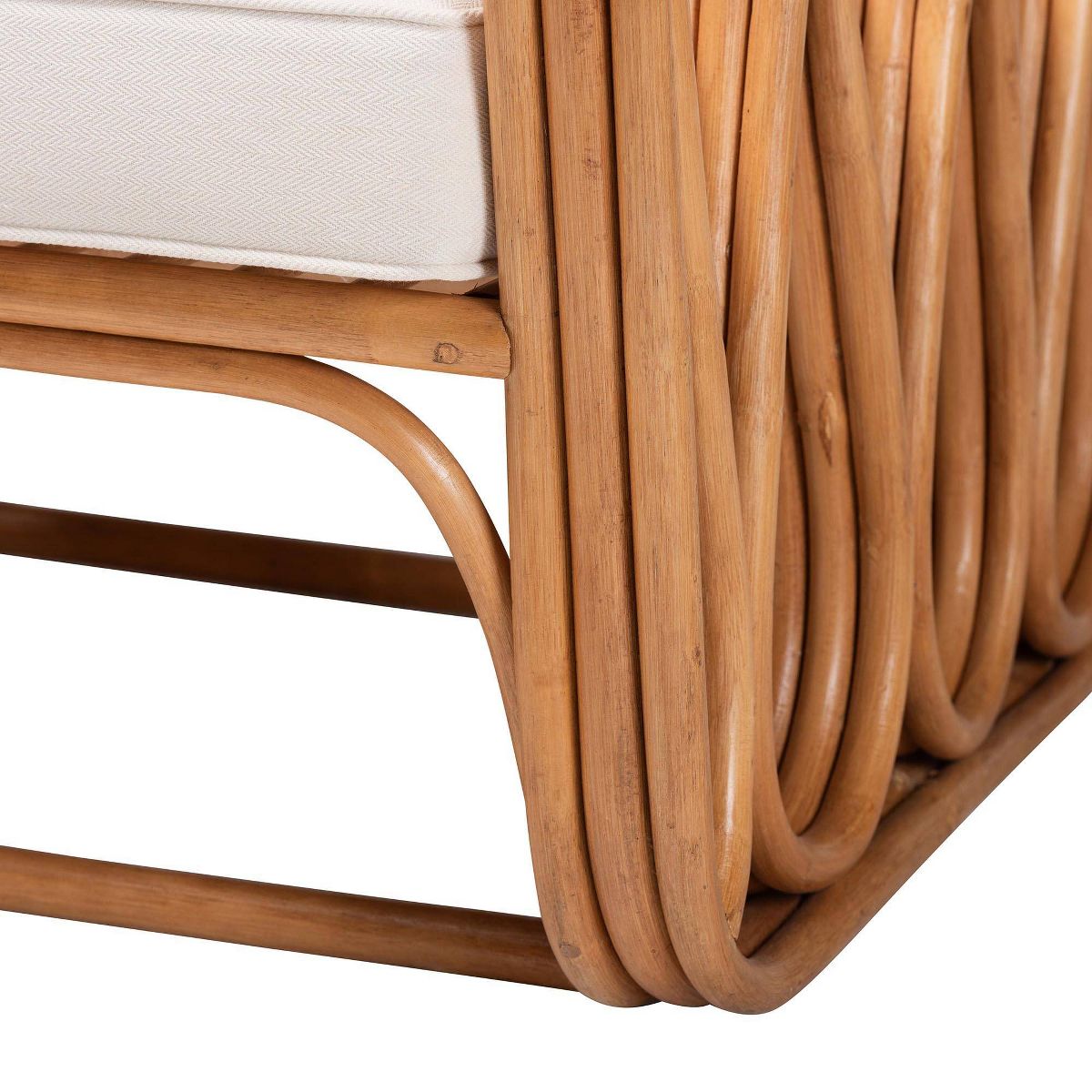 bali & pari Tiramisu Rattan Arm Chair Light Honey/White - thumbnail 6