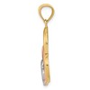 Black Bow Jewelry 14k Yellow & Rose Gold with White Rhodium Triple Slanted Heart Pendant - 2 of 4
