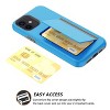 Reiko TPU PC Hybrid 2-in-1 Flip Card Holder Phone Case for Apple iPhone 12 Mini in Blue - 3 of 4