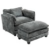 Ridstar Accent Chair, Armchairs with Wider Seat For Living Room & Bedroom-Gray - 3 of 4