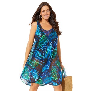 Swimsuits for All Women's Quincy Mesh High Low Cover Up Tunic (Plus Sizes Available) - 1 of 4