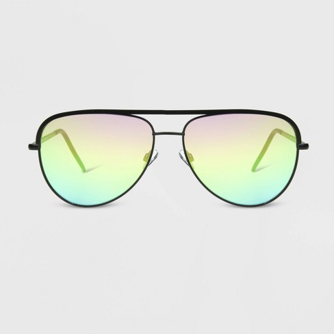 : Use™ - Target Sunglasses Metal Men\'s Aviator Matte Black Original