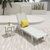 WestinTrends 2 Pieces Poly Outdoor Patio Chaise Lounge Chair with Side Table Set - 2 of 4
