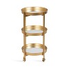 Kate and Laurel Celia Round Metal Bar Cart, 15.25x15.25x28.25, Gold - image 2 of 4