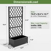 PexFix 71" x 35.4" Tall Wrought Iron Garden Trellis with Planter Box Black Outdoor Plant Support for Climbing Flowers Vines Patio Yard Decor - 4 of 4