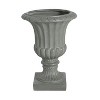 Okak Elegent Outdoor Urn Planter with Decorative Relief Pattern, Flower Pots with Square Base, Plant Pots for Backyard, Garden - 3 of 4