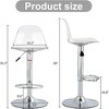 QingMoon Clear Acrylic Bar Stools Set of 2, Modern Adjustable Barstools, Swivel Counter Height Chairs with PU Seats and Footrest for Kitchen Island - 4 of 4