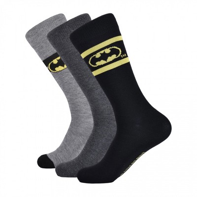 Mens Batman Icons Crew Socks Boxed Set of 3 Pairs