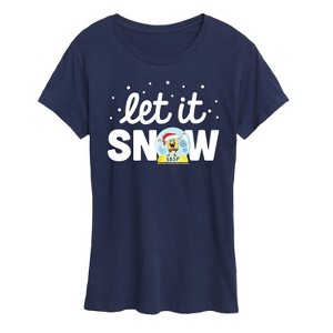 Women's - SpongeBob SquarePants - Let It Snow Short Sleeve Graphic T-Shirt - 1 of 4