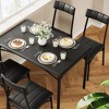 Dining Table Set for 4, 5 Piece Kitchen Table and Chairs for 4 with Upholstered Chairs, Rectangular Dining Room Table Set - 2 of 4