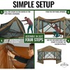 Hike Crew 13’ x 13’ Screened Roof Pop Up Gazebo Tent, 6-Side Outdoor Camping Canopy Shelter - 3 of 4