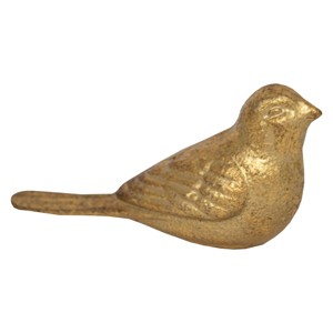 3.15" x 5.91 Moira Metallic Gold Cast Iron Bird Decorative Animal Tabletop Figurine - 1 of 4