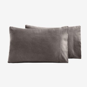 Paisley or Solid Flannel Cotton Pillowcases, Set of 2 by Blue Nile Mills - 1 of 3