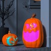 9" Lit Pumpkin Moon Bats with Timer Full Blow Mold Halloween Decorative Prop - Hyde and EEK! Boutique™ - 2 of 3