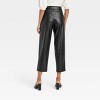 Women's High-Rise Faux Leather Tapered Ankle Pants - A New Day™ - image 2 of 3