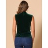 INSPIRE CHIC Women's Velvet Mock Turtle Neck Sleeveless Tank Top - 3 of 4