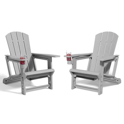 Maggift Patio Accent Chairs Folding Adirondack Chair Patio Comfortable Set for Patio Garden