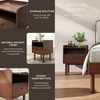 Roundhill Furniture Wyller Dual-tier Storage Nightstand, Side Table, Natural Walnut Finish - 3 of 4
