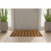 Entryways 60"x24" Positivity All-Natural Coconut Fibers Door Mat Black and Natural: Indoor/Outdoor, PVC Backed, Shake Clean - 4 of 4