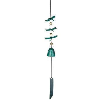 Woodstock Wind Chimes Signature Collection, Woodstock Habitats, Dragonfly Windbell, 20'' Verdigris Wind Chime CDW