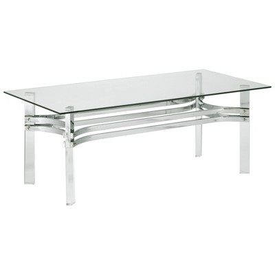 Braddoni Rectangular Cocktail Table Chrome - Signature Design by Ashley