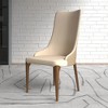 LeisureMod Elm Upholstered Dining Chair – High Back Side Chair with Ash Wood Legs and Curved Backrest for Kitchen and Dining Room Set of 4 - 2 of 4
