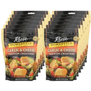 Reese Homestyle Large Cut Garlic & Cheese Premium Croutons - Case of 12/5 oz - 1 of 4