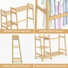 Acoinel Bamboo Clothes Garment Rack with Shelves - 4 of 4
