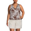 Lands' End Women's Lightweight Jersey Blouson Vneck Tank - 2 of 3