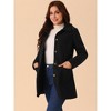 Seta T Women's Winter Overcoat Mid-Long Casual Notch Lapel Single-Breasted Peacoat - 2 of 4