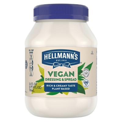 Hellmann's Vegan Dressing and Sandwich Spread Carefully Crafted - 24oz