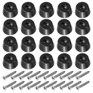Unique Bargains Non Slip Corrosion Resistant Durable Rubber Material Rubber Feet 20 Pcs - 1 of 4