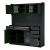 63'' Kitchen Storage Cabinet with Hutch, MDF Coffee Bar Cabinet with Drawers and Adjustable Shelves and Power Outlet for Kitchen - The Pop Home - 3 of 4