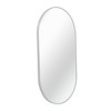 FURNIinspire Decorative Wall Mirror Oval Brushed Aluminum Frame Shatterproof for Contemporary Rooms, Silver, 20"*1.1"*7.04" - 2 of 4