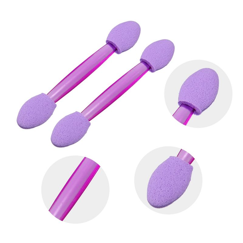 Unique Bargains Short Sponge Dual Sides EyeShadow Makeup Applicators Brushes Purple 25 PCS, 3 of 7