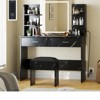 Makeup Vanity Desk with 3-Color Adjustable LED Mirror & Power Outlet - 2 of 4