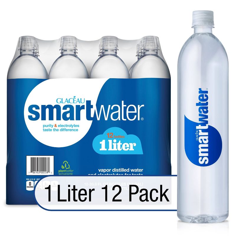 Smartwater - 12pk/1L Bottles, 1 of 8