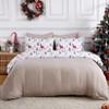 Christmas Flannel Sheets King, 100% Cotton Printed Bed Sheet Set, Soft Heavyweight Brushed Flannel, 16 Inches Deep Pocket Winter Warm Sheets 4 Piece - 4 of 4