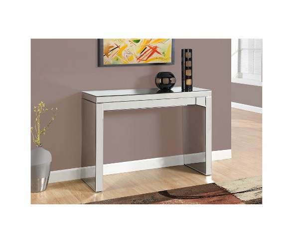 Console Table with Mirror Finish - Silver - EveryRoom