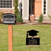 Big Dot of Happiness Gold Graduation Party Yard Sign - Outdoor Lawn Sign - 1 Piece - 2 of 4