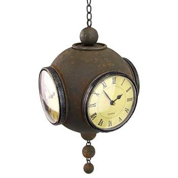 Design Toscano Victorian Grunge Four-Sided Hanging Spherical Clock